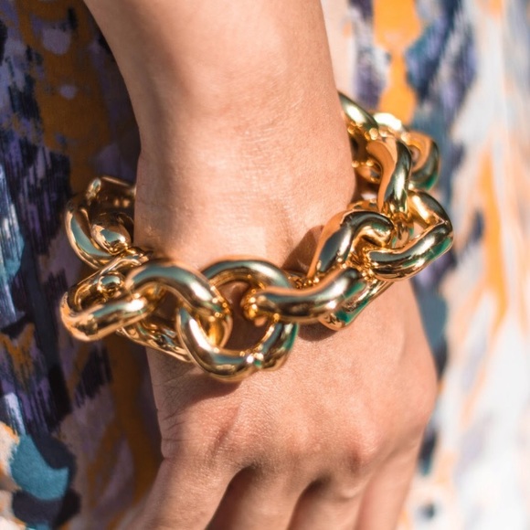 J. Crew Jewelry - J Crew Classic Chunky Gold Chainlink Bracelet